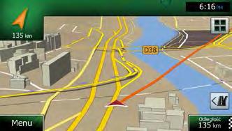 4 Nawigacja poza drogami Po pierwszym uruchomieniu programu Clarion Mobile Map oblicza trasy przy użyciu sieci dróg zapisanych w postaci dołączonych do produktu map wektorowych o wysokiej jakości.
