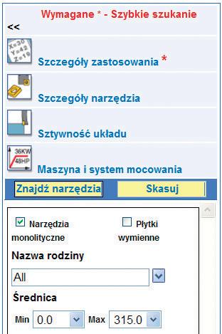 2. 2. Zaawansowane wyszukiwanie Ten tryb pracy zawsze podąża za szybkim wyszukiwaniem. Bez wypełnienia pól obowiązkowych następne kroki nie będą aktywne 2. 2. 1.