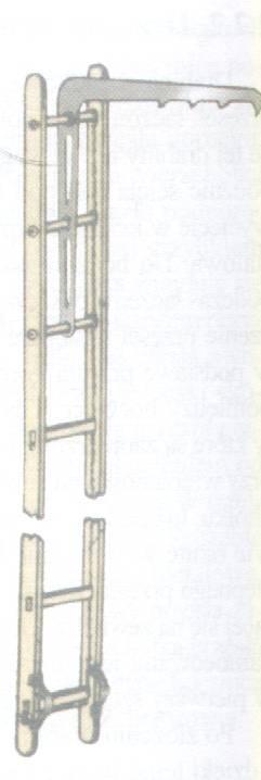 Drabina hakowa D4,2 Parametry - Długość drabiny - 4200 mm, - Rozstaw bocznic - 240 mm, - Rozstaw szczebli - 320