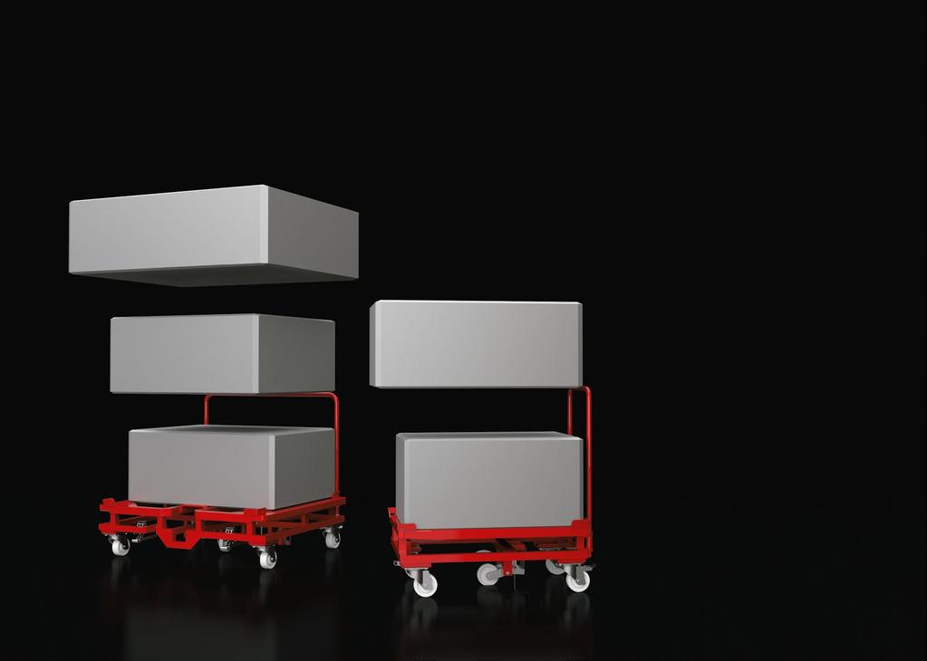 ABLE TO TRANSPORT DIFFERENT TYPES OF CONTAINERS MOŻLIWOŚĆ TRANSPORTU RÓŻNYCH POJEMNIKÓW The single E-Liner platform is able to transport different containers without any special adjustments.