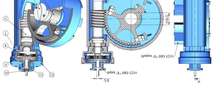 PRZEKŁADNIA ŚLIMAKOWA DO PRZEPUSTNIC KOŁNIERZOWYCH PODWÓJNIE MIMOŚRODOWYCH WORM GEARBOX FOR DOUBLE ECCENTRIC BUTTERFLY VALVES Nr.