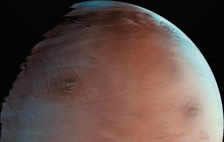 MARS 1998, Mars Global Surveyor Olympus Mons 600 km