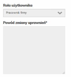 Uwaga: jeżeli zmieniana jest rola z Administratora Firmy na Pracownika firmy należy podać powód zmiany uprawnień. 7.2.4. Producenci 7.2.4.1.