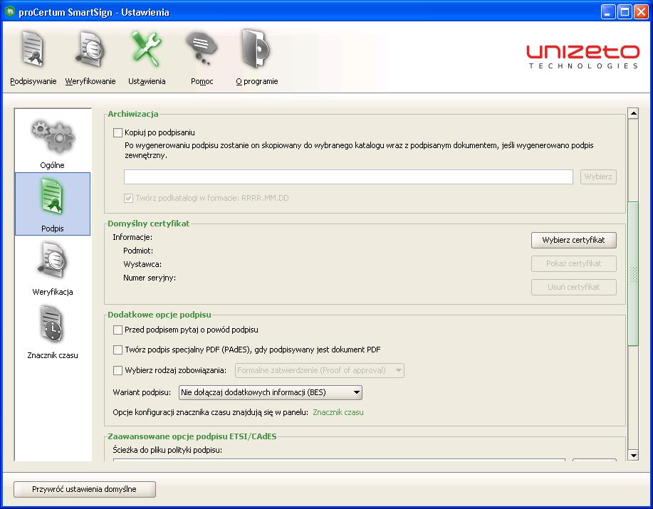 Podręcznik użytkownika. procertum SmartSign 4.0 Wersja dokumentacji Unizeto  Technologies SA - - PDF Free Download