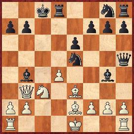 Stoły 16 20 61.Obrona sycylijska [B22] GM Pomar (Hiszpania) 2420 Batres (Gwatemala) 2200 1.e4 c5 2.c3 d5 3.ed5 Hd5 4.d4 cd4 5.cd4 Sc6 6.Sf3 Gg4 7.Sc3 Hh5 8.Ge2 e6 9.Hb3 0 0 0 10.Ge3 Gb4 11.Se5 Se5 12.