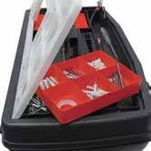 Profi organiser special comparments help to keep various small accessory components in separate