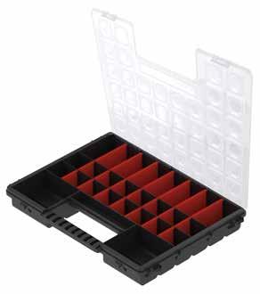 Organiser Tandem B 200 Organizer Tandem A 200 192(L) x 143(W) x 50(H)mm Transparent cover Transparentna pokrywa Adjustable dividers: 5 Regulowane przegrody: 5 Maximum compartments: 11 Maksymalna