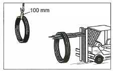 Łańcuchów i lin stalowych można używać tylko podczas podnoszenia rur preizolowanych za