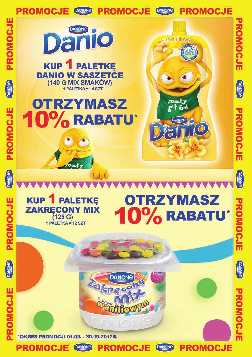 Ceny uwzględniają dodatkowy rabat rabat 10% 1 1 79 Danio serek w saszetce truskawka wanilia 140 g 14