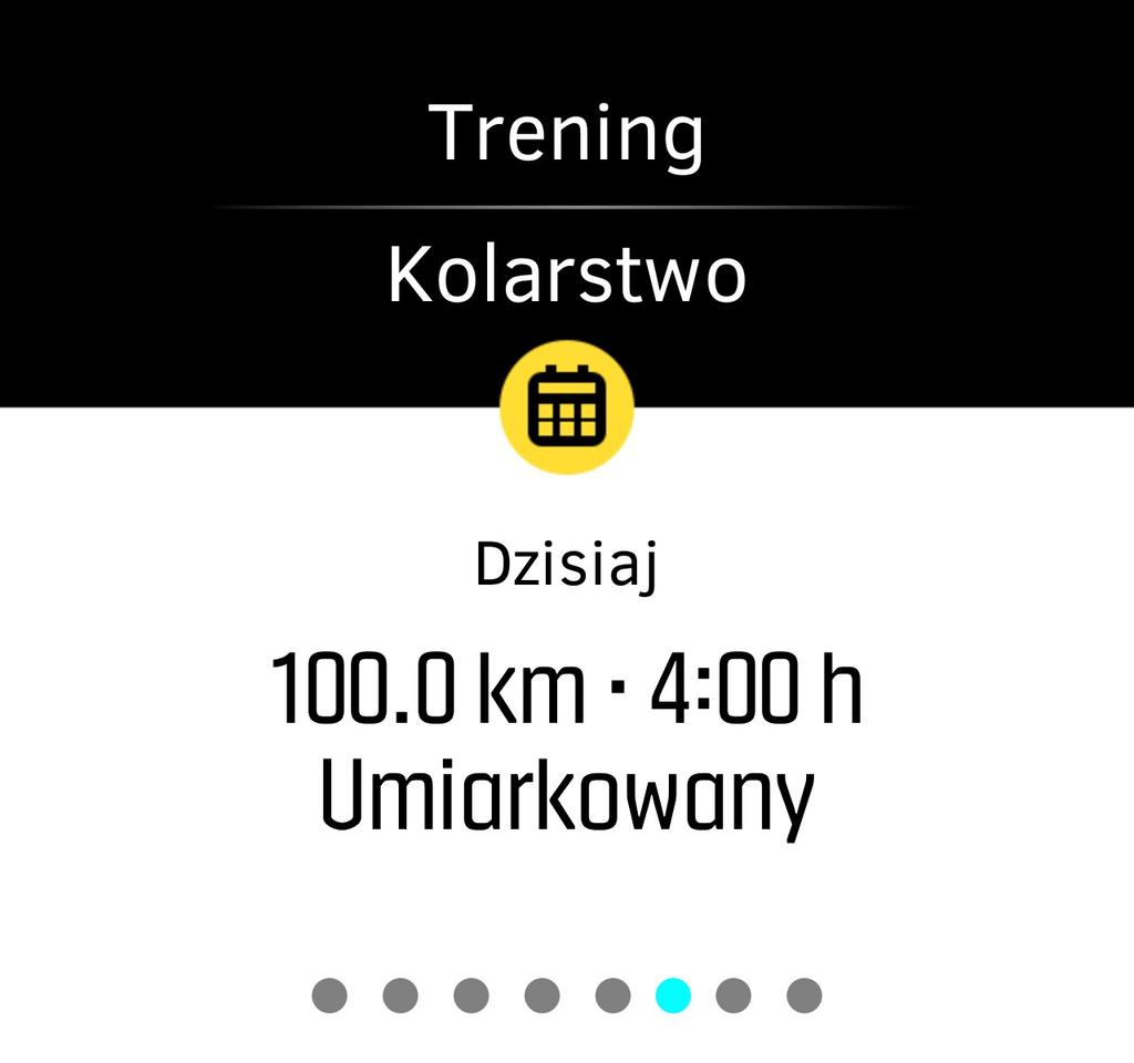 3. Ponownie przesuń palcem w lewo, aby zobaczyć dalsze planowane sesje. 60 >> 4. Aby opuścić widok planowanego treningu i powrócić do ekranu czasu, dotknij dwukrotnie ekran. 3.