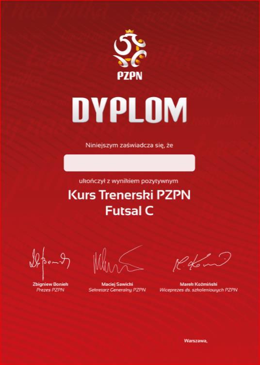 Dyplom Futsal C Identyfikator