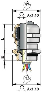 DŁAWNICE METALOWE NEWCAP CT NEWCAP CT CABLE GLANDS +100 C -20 C n Materiał: mosiądz niklowany n Uszczelka z neoprenu i przeciwkurzowa osłona n Temperatura twardnięcia: -40 C n O-ring z perbunanu n