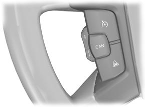 Adaptacyjny układ kontroli prędkości (ACC) Włączanie/wyłączanie funkcji ostrzegania o przeszkodzie z przodu pojazdu E94165 Zapala się lampka kontrolna.
