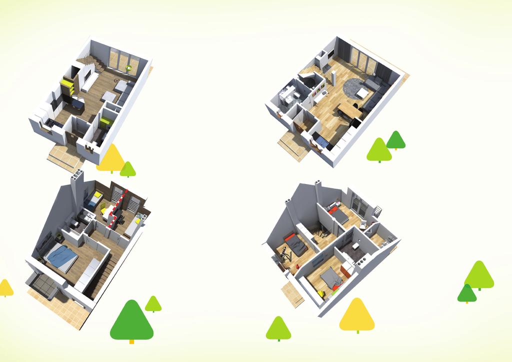 Powierzchnia domu 70 m², działka od 115 m² do 140 m² dostępny w MdM Powierzchnia domu 86 m², działka od 140 m² do 300 m² dostępny w MdM PARTER PARTER Wiatrołap...2 m² Łazienka.