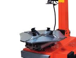 It has electro-hydraulic drive. Automatically locked and rotatable mounting head and a mobile control panel enables fast, efficient and safe handling of large wheels.