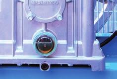 Kompresory / Air compressors Kompresory / Air compressors Cechy naszych kompresorów Dwucylindrowe sprężarki tłokowe smarowane olejem o jednym i dwóch stopniach sprężania posiadają: Żeliwny cylinder