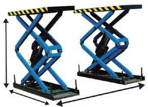 Podnośniki / Car lifts Nożycowy Scissor Mobilny Mobile Udźwig: 2700kg Capacity: 2700kg Mobilny nożycowy podnośnik elektrohydrauliczny QJY-S3 Mobile electrohydraulic scissor lift QJY-S3 Cechy