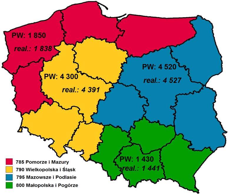 7. Ocena realizacji planu wyboru próby gospodarstw rolnych Ocenę realizacji planu wyboru przeprowadzono na podstawie informacji uzyskanych ze wszystkich biur rachunkowych, łącznie z biurem