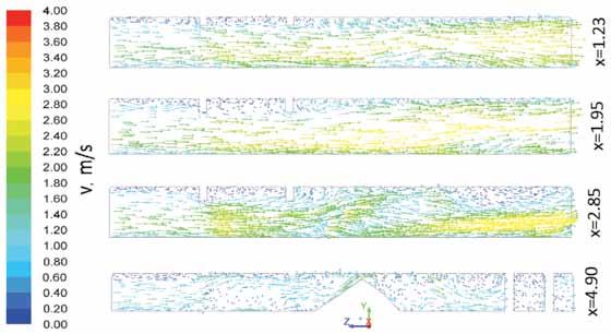 50 PRZEGLĄD GÓRNICZY 2015 Za drugimi odrzwiami po prawej stronie, patrząc od wlotu, jest pryzma urobku, która kieruje główną część strugi powietrza w lewą stronę.