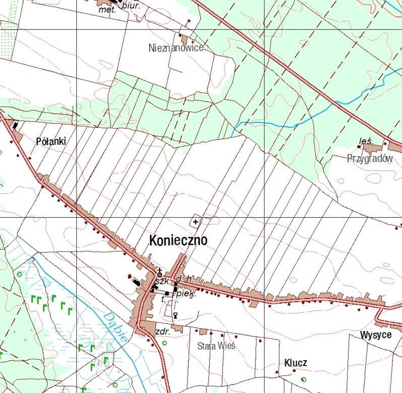 Wybór obiektów wg kryteriów minimalnych rozmiarów