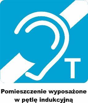2. recepcje, kontuary, okienka obsługi klienta, sale wykładowe, sale koncertowe itp. należy wyposażać w pętle indukcyjne. Miejsca wyposażone w pętle należy odpowiednio oznaczyć; 3.