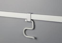 na ubrania. Hak aluminiowy poziomy KW6 pakowany po 2 szt.