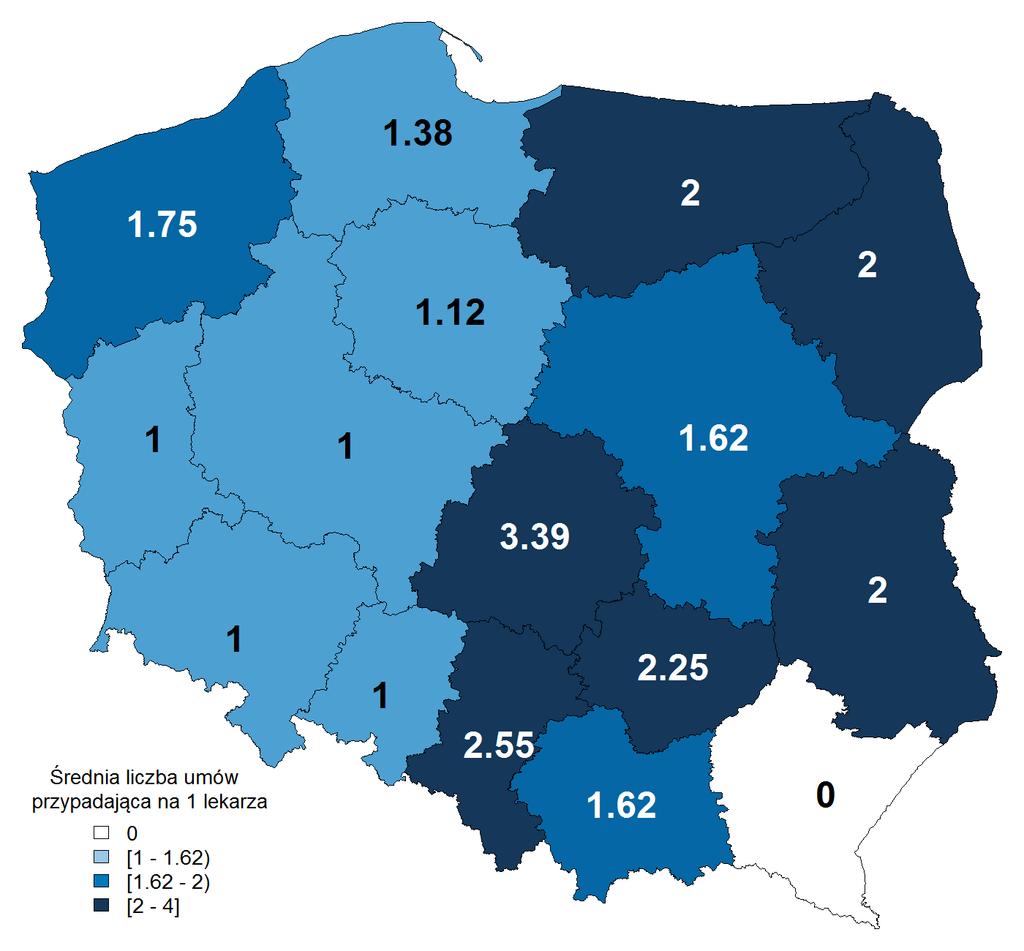 Wykres 92: Struktura wieku kardiologów dziecięcych w Polsce w 2013 r.