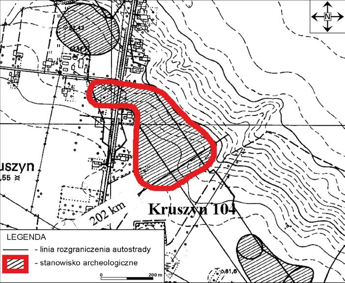 rowy, o wypełnisku z ciemnobrązowej próchnicy. W obrębie kwater odkrywano jeden, dwa lub trzy pochówki.