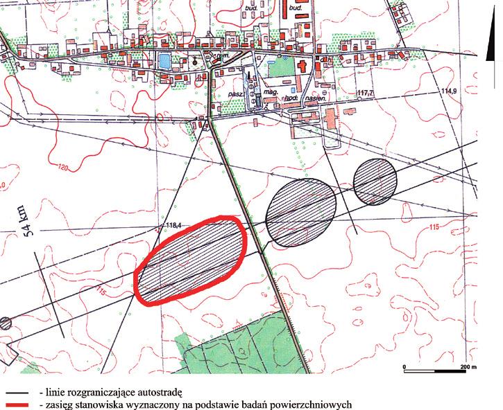 RAPORT 2007-2008 ( 1 ) Ryc. 17. Żelechów, stan. 3, gm. Łagów, woj. lubuskie. Lokalizacja stanowiska Fig. 17. Żelechów, site 3, Łagów commune, lubuskie voivodeship. Location of the site 15).