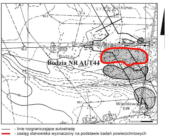 RAPORT 2007-2008 ( 1 ) mi bądź okresami chronologicznymi: (a) kultura hamburska 1 stanowisko; (b) kultura Federmesser 1 stanowisko, (c) kultura świderska 2 stanowiska; (d) mezolit 2 stanowiska; (e)