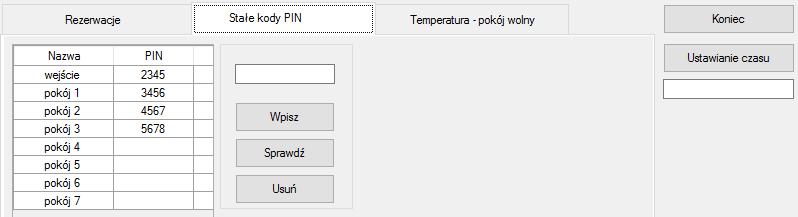 PROGRAMOWANIE SYSTEMU Komputer (laptop) do programowania systemu można podłączyć do gniazda w hotelu lub zdalnie przez sieć Internet Program można