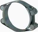Obejmy i opaski Hose clamps Tension jaw clamps W 1 Oopaska skręcana W 1 wide-band clamp with rounded clamp band edges Band and housing : steel, Screw : with hexagon, steel 8.