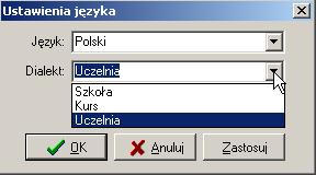 4.0 USTAWIENIA DODATKOWE 4.2 Zgłaszanie ucznia Szkoła nazwy opcji dostosowane są do potrzeb szkół podstawowych, gimnazjalnych oraz średnich.