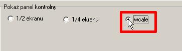 Po włączeniu tej opcji okno testu będzie