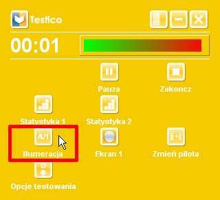 2.0 TESTY 2.5 Przeprowadzanie testu Program Testico Edu umożliwia także wyświetlenie obu rodzajów statystyk jednocześnie.