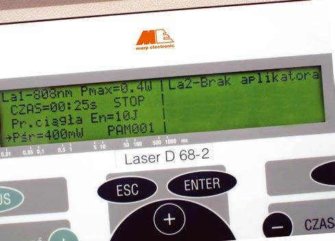 różnych długościach fali. Laser D68-2 Równoczesna praca dwóch aplikatorów.