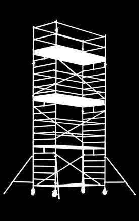 maksymalna wysokość robocza H H1 Ramy wykonane z rur o średnicy 50 i szczebli o średnicy 50 z powierzchnią ryflowaną na całym obwodzie.