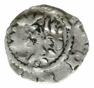 denar; Aw: Hełm z pięcioma piórami w pióropuszu, wokoło fragment napisu N [REGI]S K; Rw: Orzeł heraldyczny w koronie z głową w prawo, POL[O]NIE; BRP