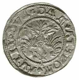 półgrosz 1545, Wilno; na awersie Pogoń;