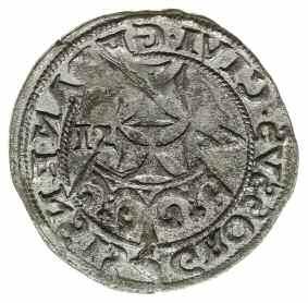 écu d or au soleil 1580 B, Rouen; Aw: Trzy lilie w