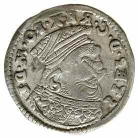 trojak 1585, Wilno; bez herbu pod popiersiem; Iger V.85.1.b (R), Kop.