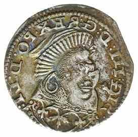 trojak 1588, Ryga; mała głowa
