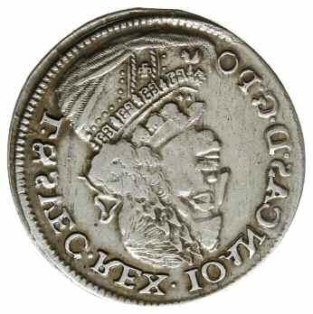 półtorak 1652, Wilno, odmiana z 06 w jabłku królewskim;