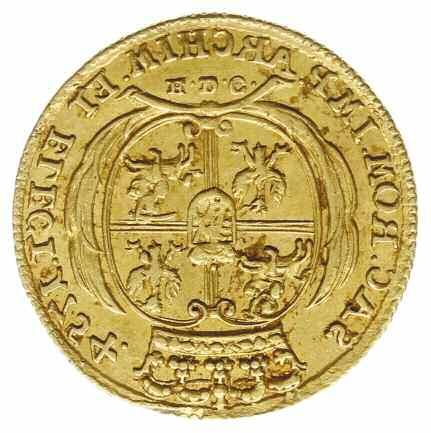 dukat 1754, Lipsk; Aw: Popiersie i napis