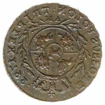 trojak 1792/M.V., Warszawa; Iger WA.92.2.a, Plage-miedź 286; ładnie zachowany II/II- 300,- 59 691