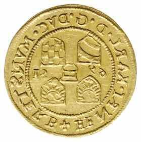 napis w otoku, F.u.S. 2068, Fr. 3228; złoto 3.