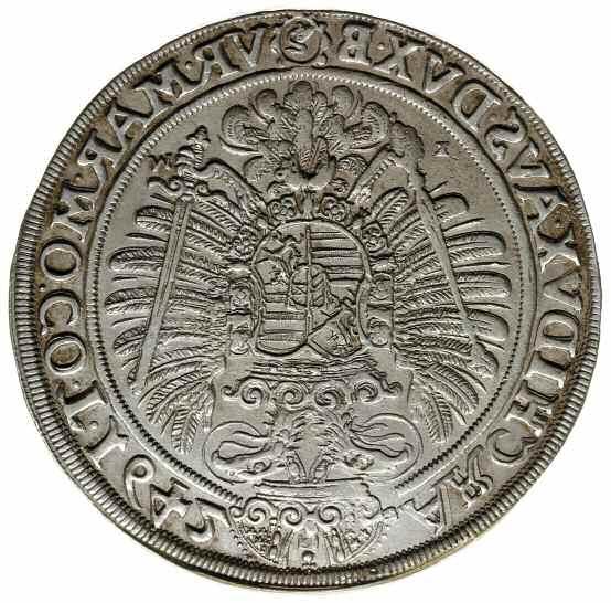 talar 1629, Kłodzko; Aw: Popiersie w prawo i napis