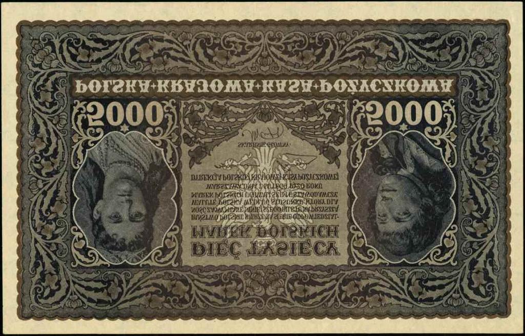 1920; seria III-I, numeracja 835613; Lucow 418 (R2), Miłczak 31c; pięknie zachowane I/I- 400,- 835 836 837