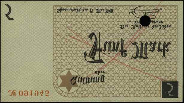 marginesu, ale bardzo ładnie zachowane I- 600,- 874. Der aelteste der Juden in Litzmannstadt; 5 marek 15.03.