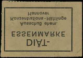 877. dwie kartki żywnościowe z lat 1943-1944 będące w obiegu prawdopodobnie w obozie Hannover-Ahlem; na odwrocie każdego bonu stempel obozowy i podpis; Campbell